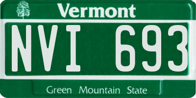 VT license plate NVI693