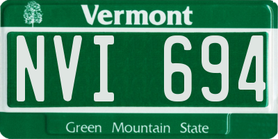 VT license plate NVI694