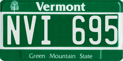 VT license plate NVI695