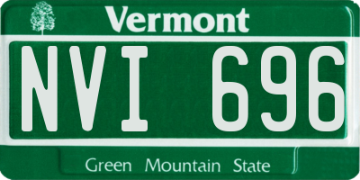 VT license plate NVI696
