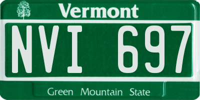VT license plate NVI697