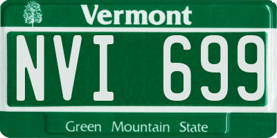 VT license plate NVI699
