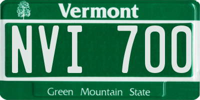 VT license plate NVI700