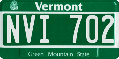 VT license plate NVI702