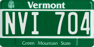 VT license plate NVI704