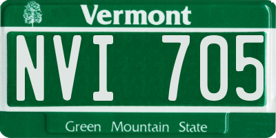 VT license plate NVI705