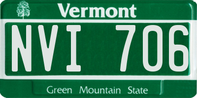 VT license plate NVI706
