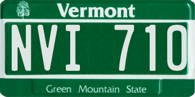 VT license plate NVI710