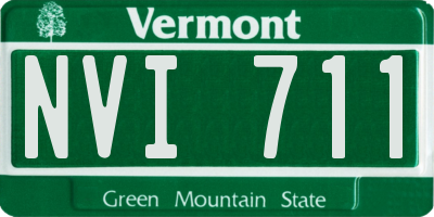 VT license plate NVI711