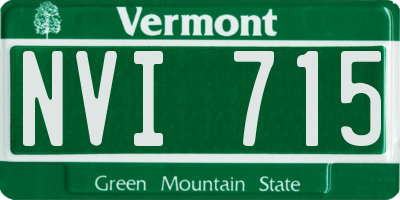 VT license plate NVI715