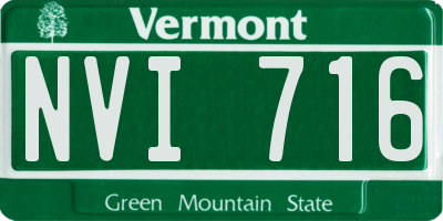 VT license plate NVI716