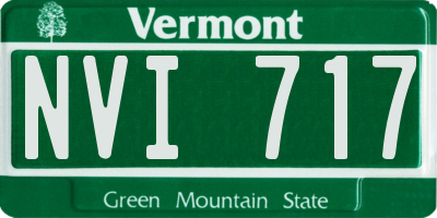VT license plate NVI717