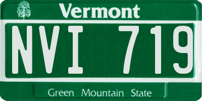 VT license plate NVI719