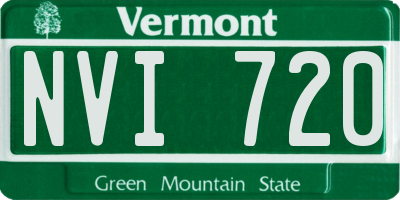 VT license plate NVI720