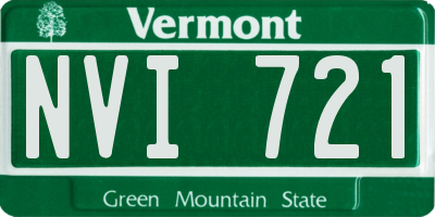 VT license plate NVI721