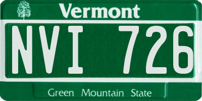 VT license plate NVI726