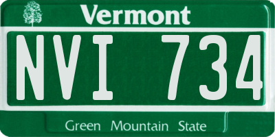 VT license plate NVI734