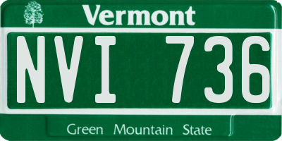 VT license plate NVI736