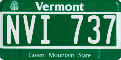 VT license plate NVI737