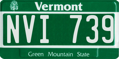 VT license plate NVI739