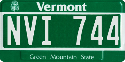 VT license plate NVI744