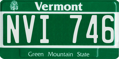 VT license plate NVI746