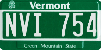 VT license plate NVI754