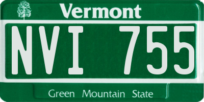 VT license plate NVI755