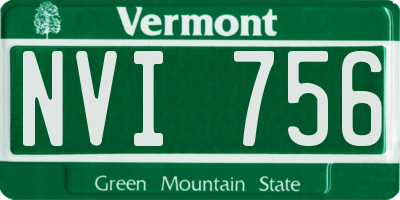 VT license plate NVI756