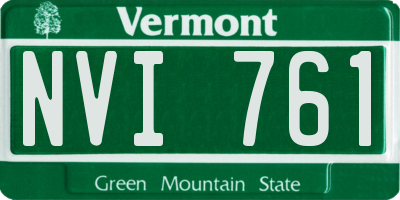 VT license plate NVI761