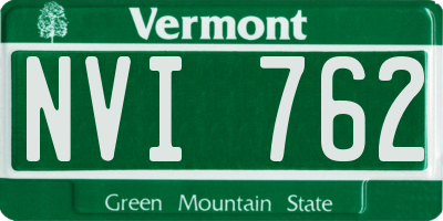 VT license plate NVI762