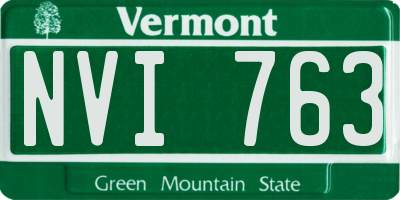 VT license plate NVI763