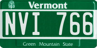 VT license plate NVI766