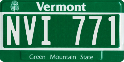 VT license plate NVI771