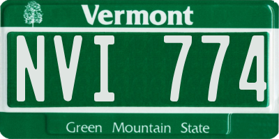 VT license plate NVI774