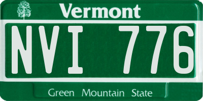 VT license plate NVI776