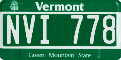 VT license plate NVI778