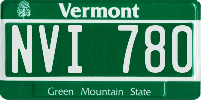 VT license plate NVI780