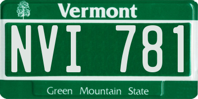 VT license plate NVI781