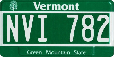VT license plate NVI782