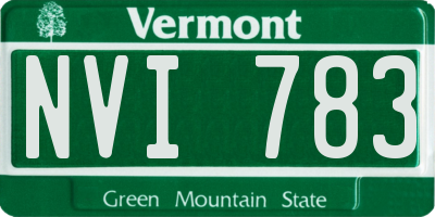 VT license plate NVI783