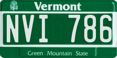 VT license plate NVI786