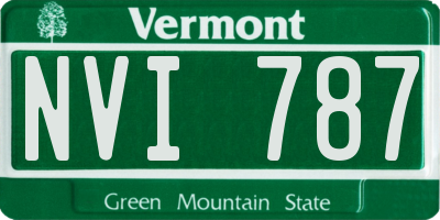VT license plate NVI787
