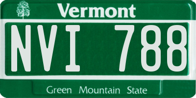VT license plate NVI788