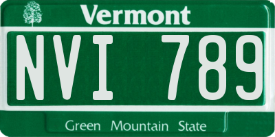 VT license plate NVI789