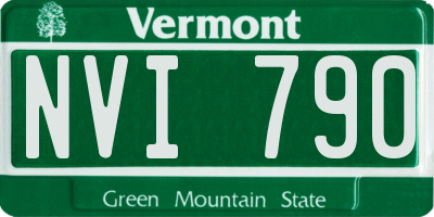 VT license plate NVI790