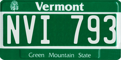 VT license plate NVI793