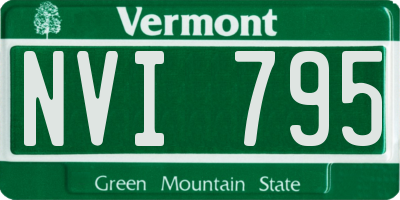 VT license plate NVI795