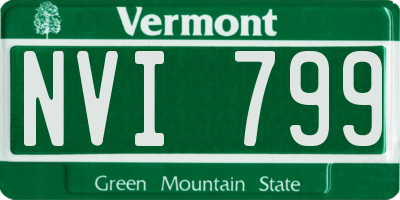 VT license plate NVI799