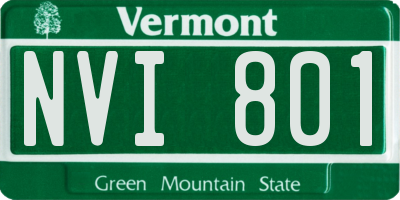 VT license plate NVI801